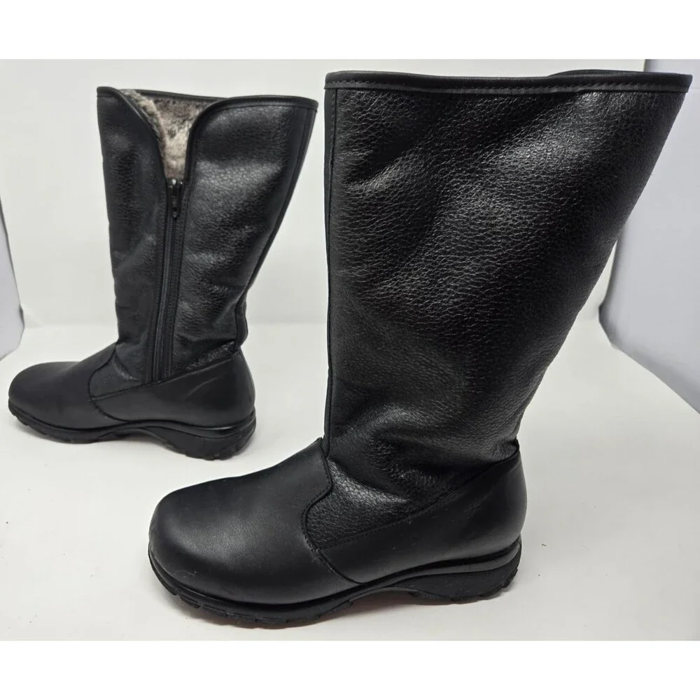 TOE WARMERS WOMEN'S T08668 SHELTER BLACK WATERPROOF MID-CALF BOOTS SIZE 7WW